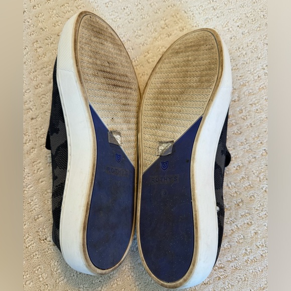 Rothy’s Retired The Original Slip On Sneaker Black Grey Camo Sz 10 - Picture 6 of 10